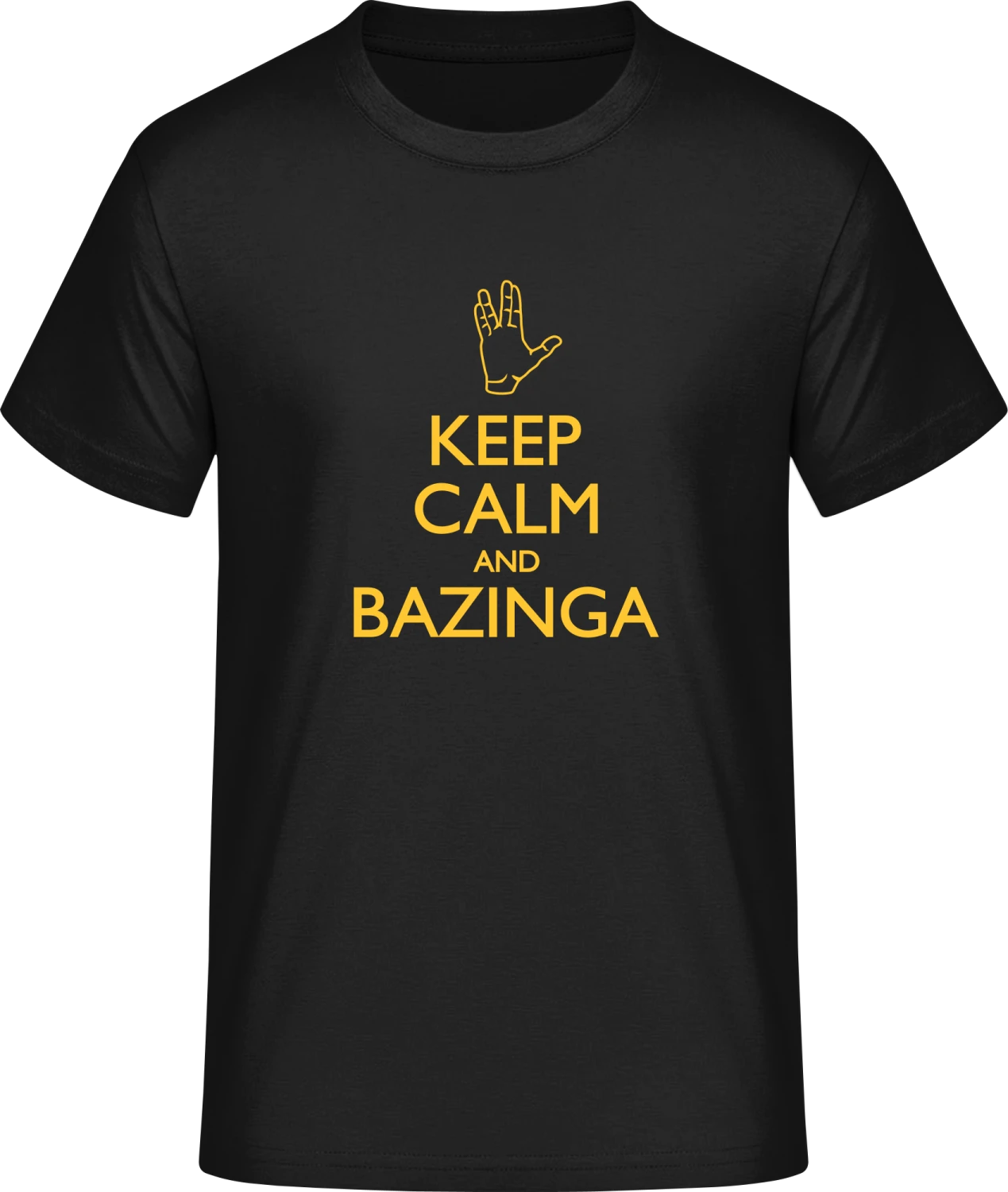 Keep Calm Bazinga Hand - Front_Schwarz