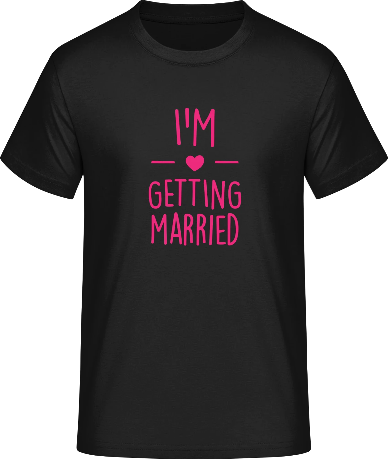 I'm getting married Heart - Front_Schwarz