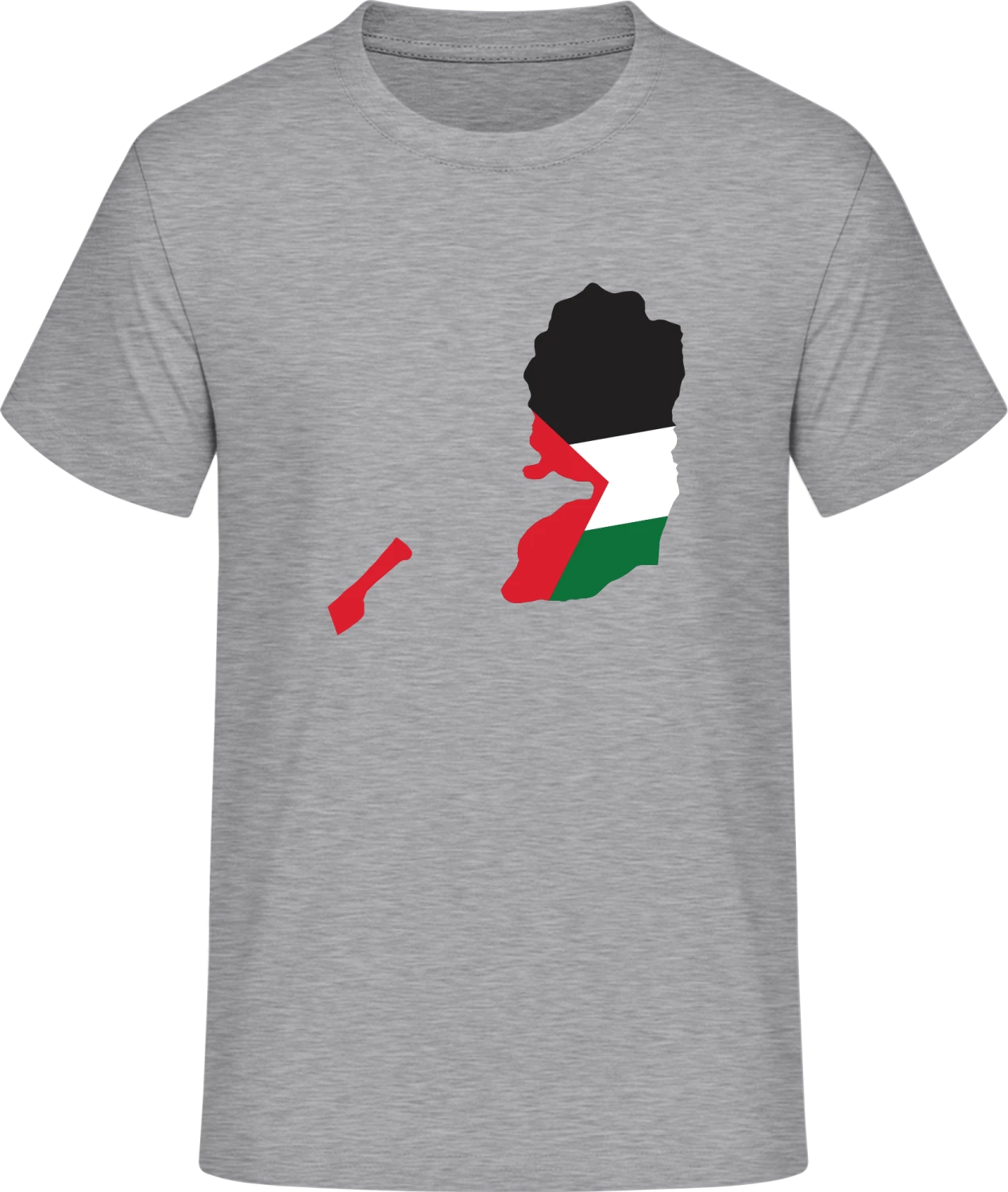 Palestine Map - Front_Sport Grey