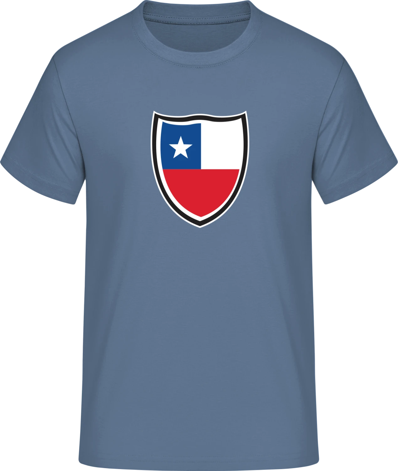 Chile Flag Shield - Front_Stein Blau