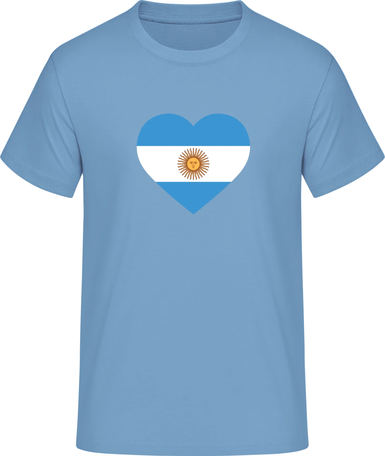 Argentina Heart Flag - Front_Ciel bleu