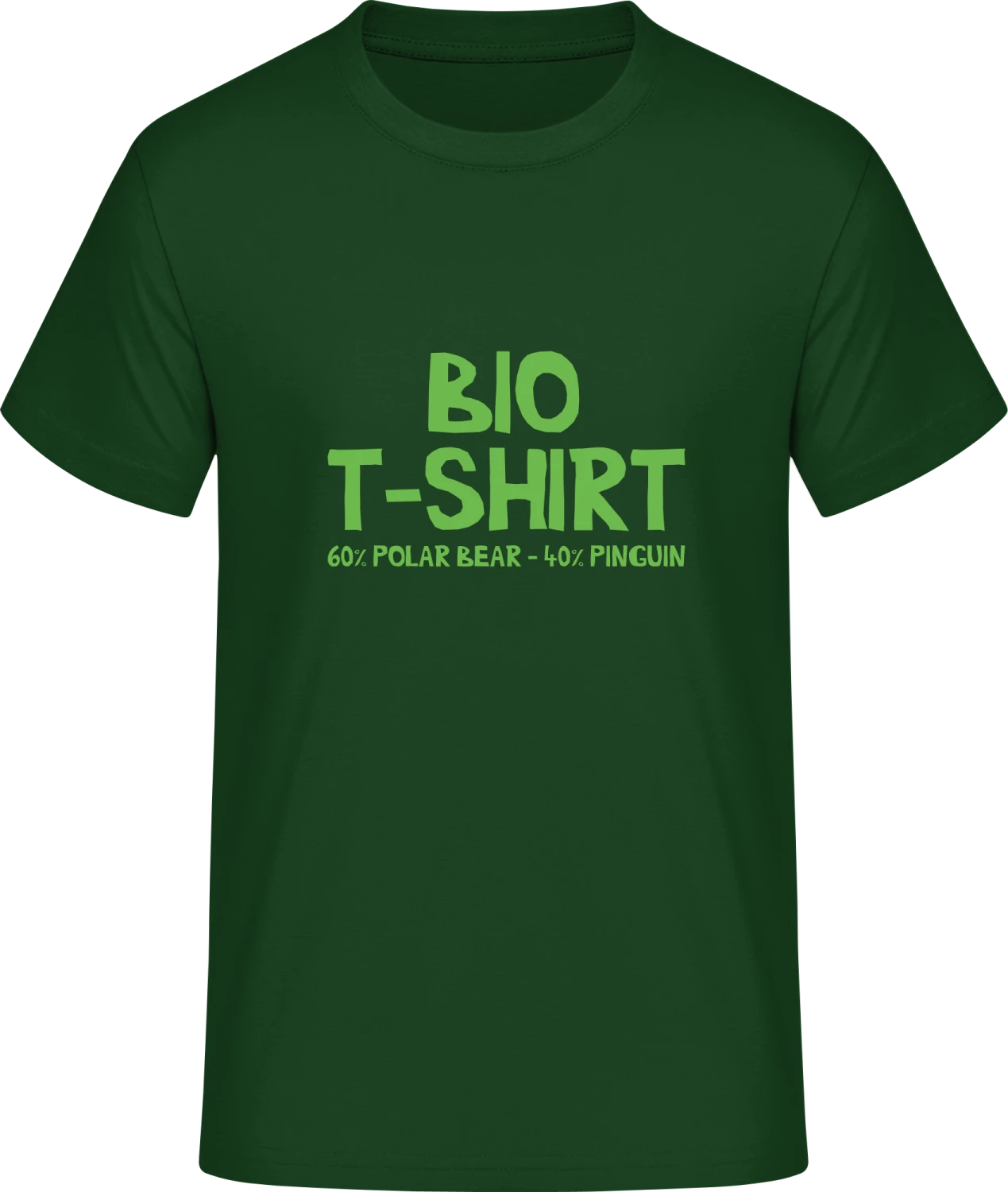 Bio T-Shirt - Front_Flaschengrün