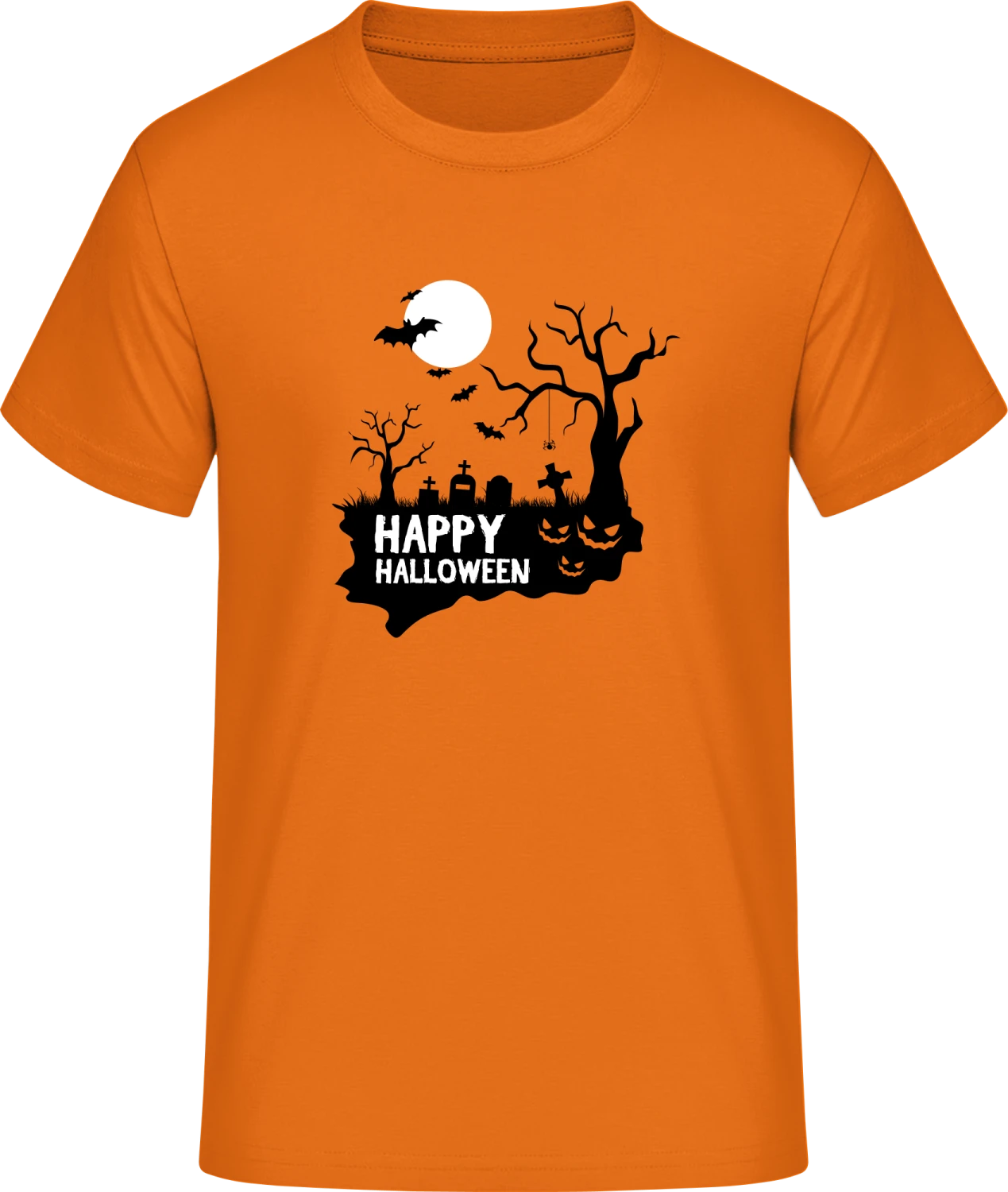 Happy Halloween Scene - Front_Orange