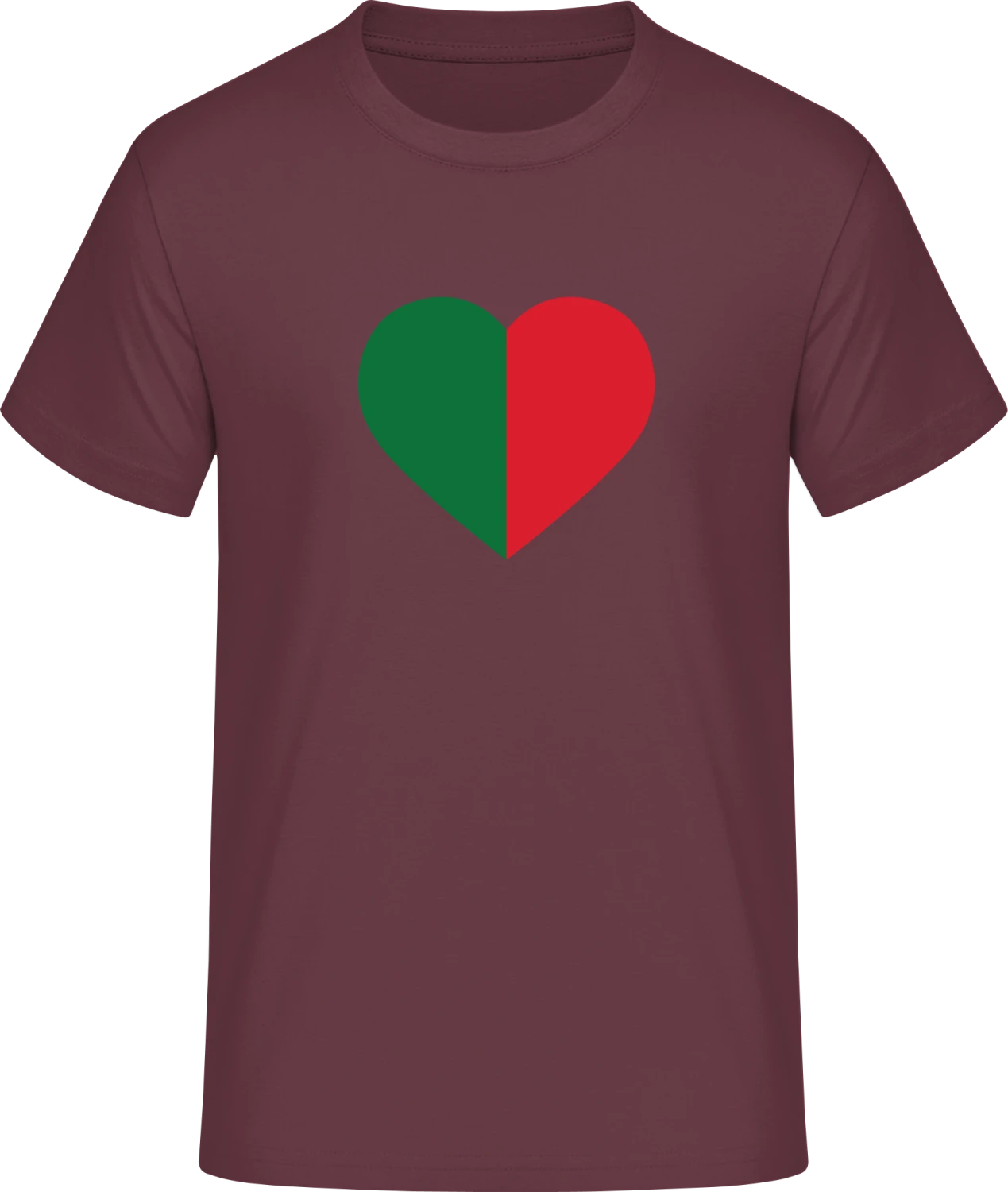 Portugal Heart - Front_Burgundy