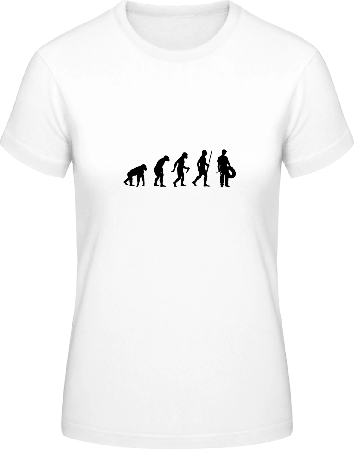 Auto Mechanic Evolution - White #E190 women T-Shirt - Front