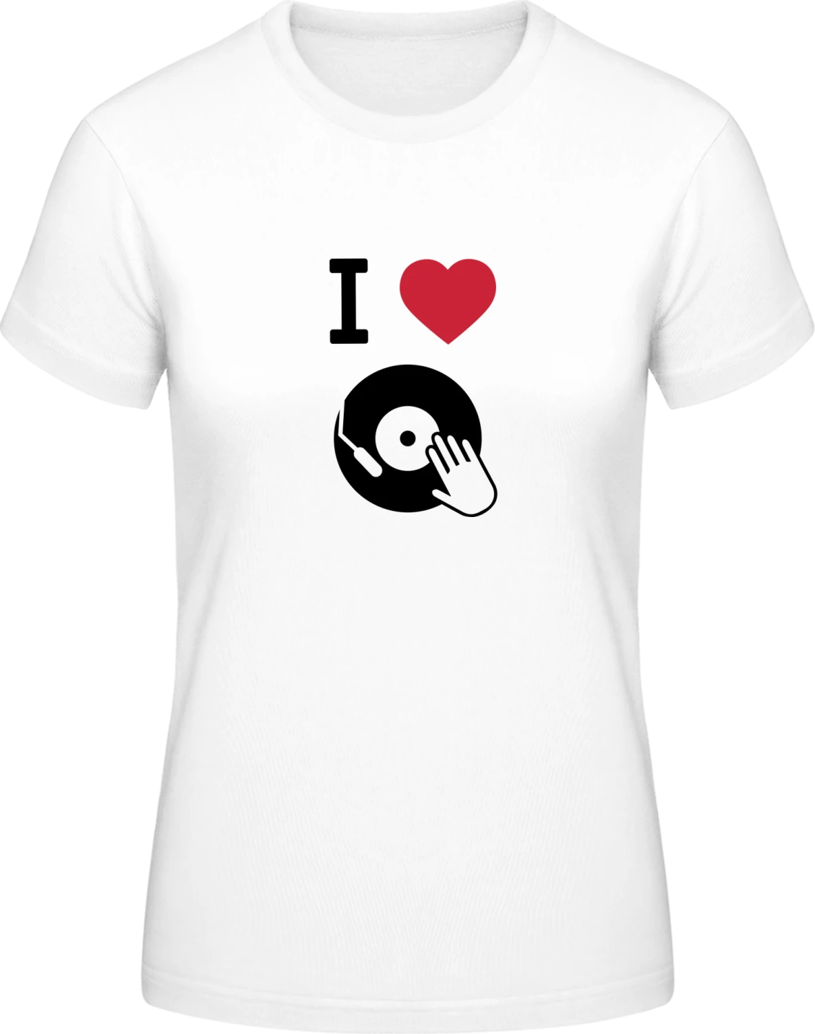 I Love Vinyl Scratching - White #E190 women T-Shirt - Front