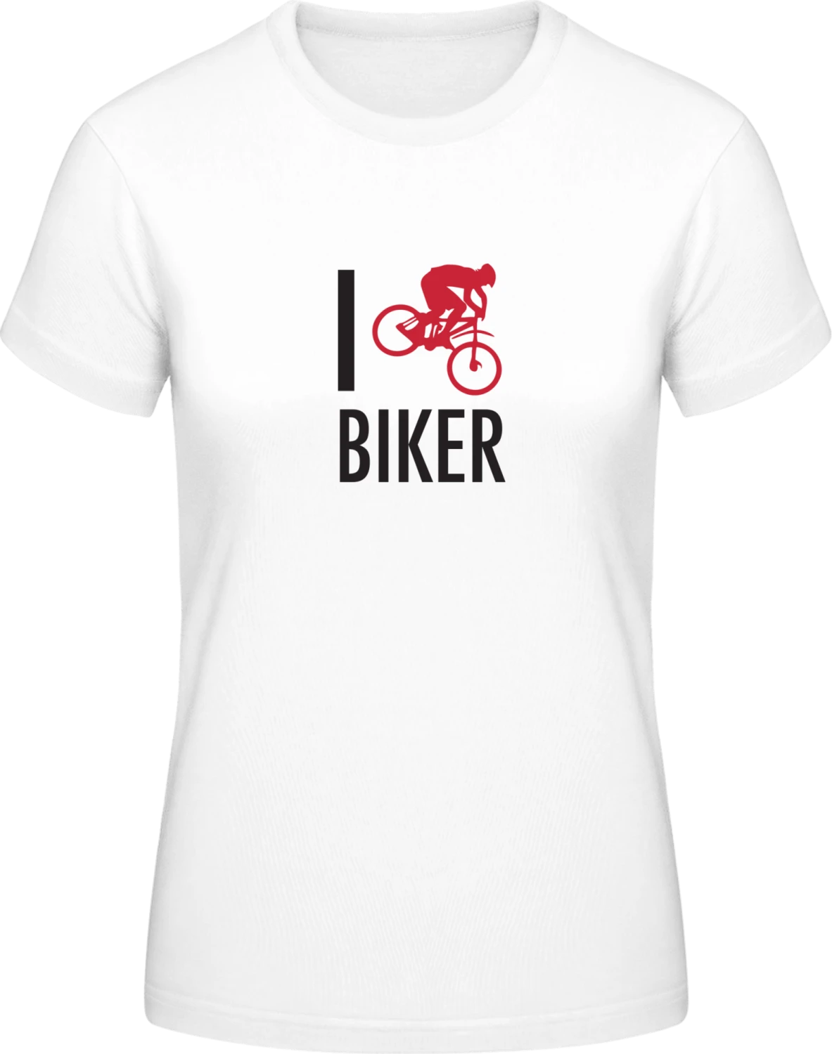 I Love Mountain Biker - White #E190 women T-Shirt - Front