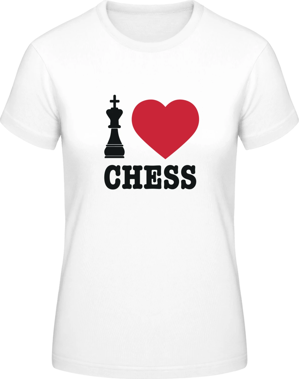 I Love Chess - White #E190 women T-Shirt - Front