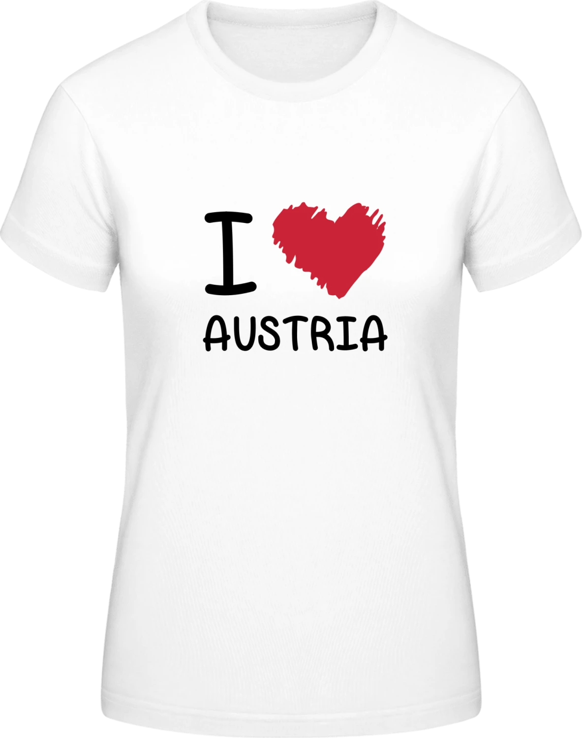 I Love Austria - White #E190 women T-Shirt - Front