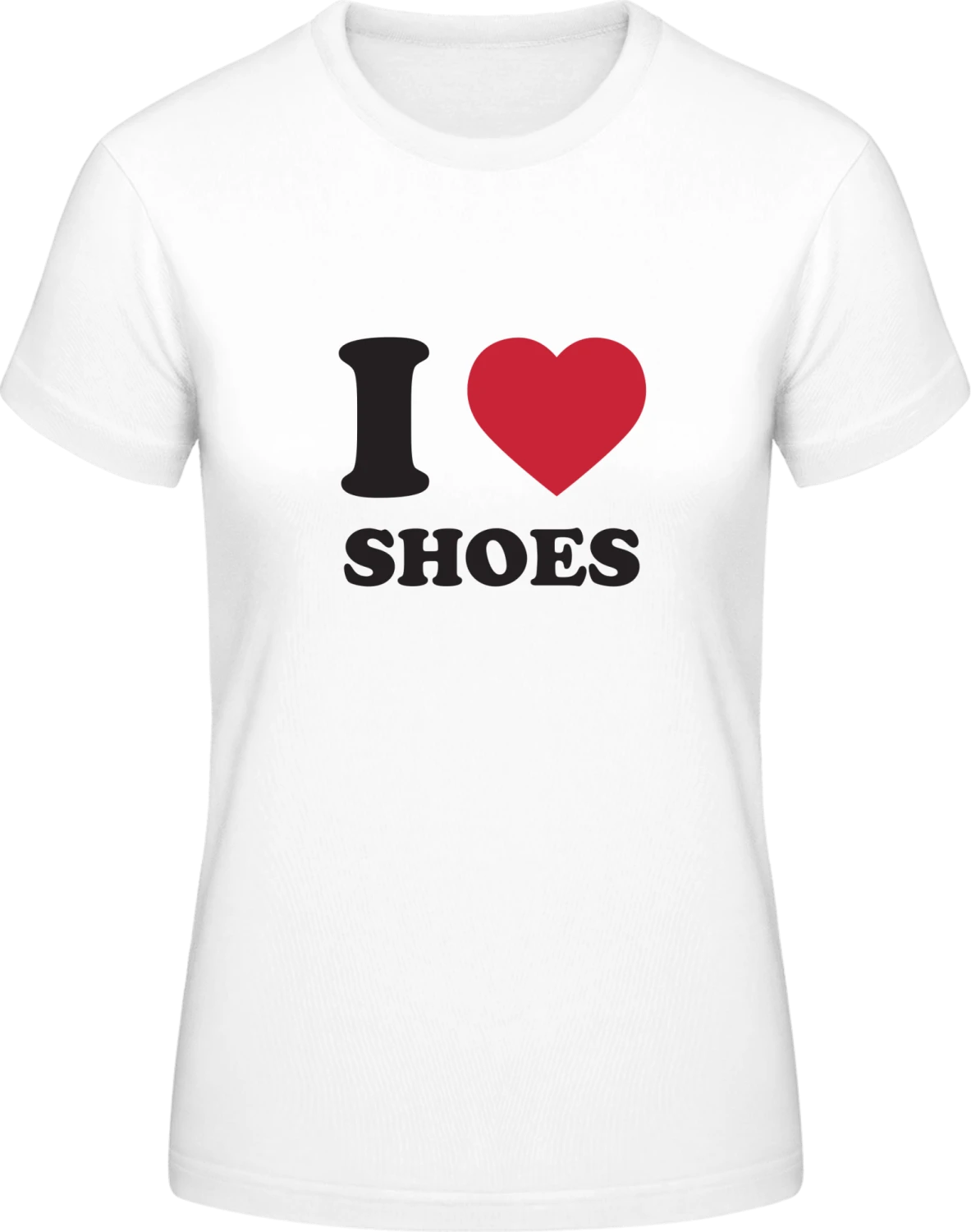 I Heart Shoes - White #E190 women T-Shirt - Front