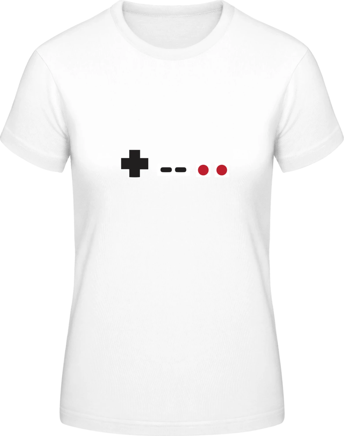 Old School Controller - White #E190 women T-Shirt - Front