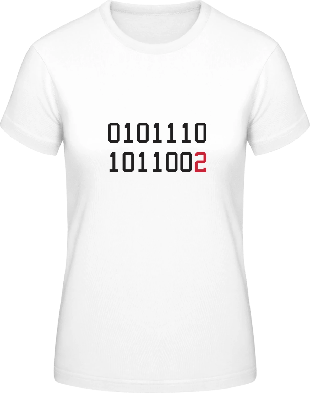 Binary Code Think Different - White #E190 women T-Shirt - Front