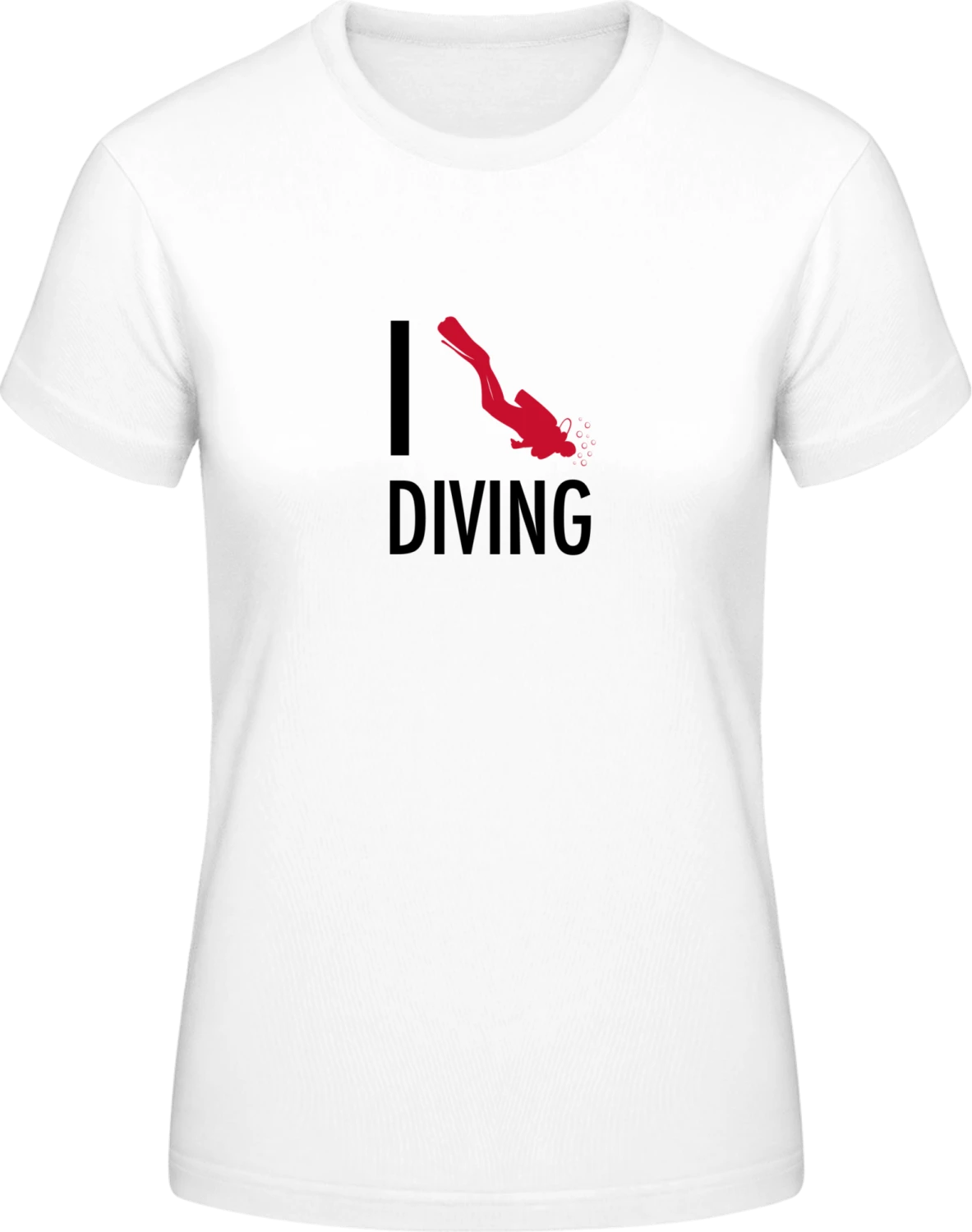 I Love Diving - White #E190 women T-Shirt - Front