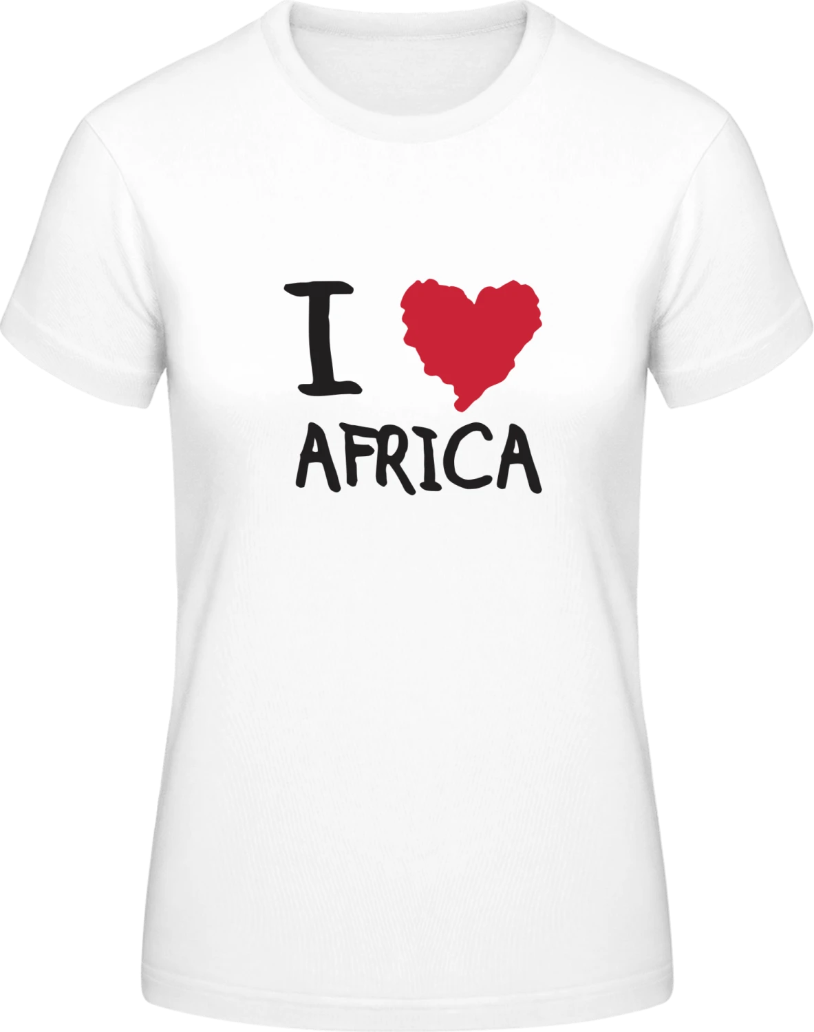 I Love Africa - White #E190 women T-Shirt - Front