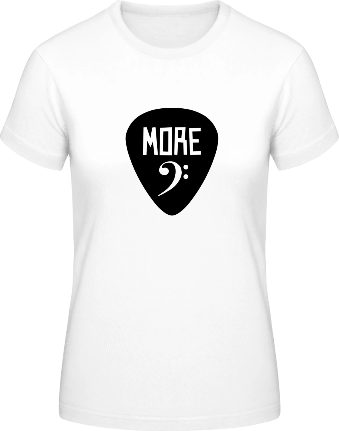 More Bass - White #E190 women T-Shirt - Front