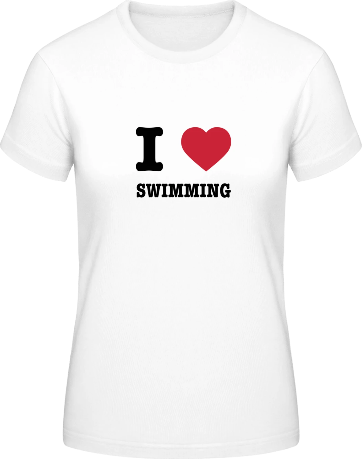 I Heart Swimming - White #E190 women T-Shirt - Front