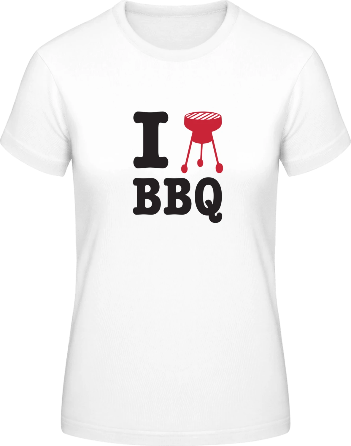 I Heart BBQ - White #E190 women T-Shirt - Front