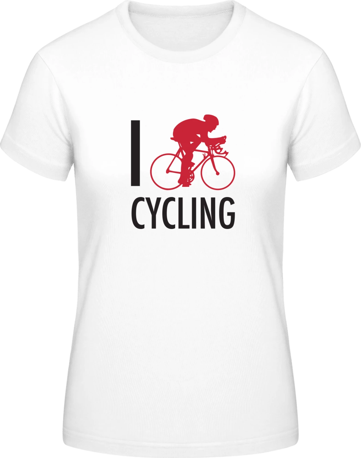 I Love Cycling - White #E190 women T-Shirt - Front