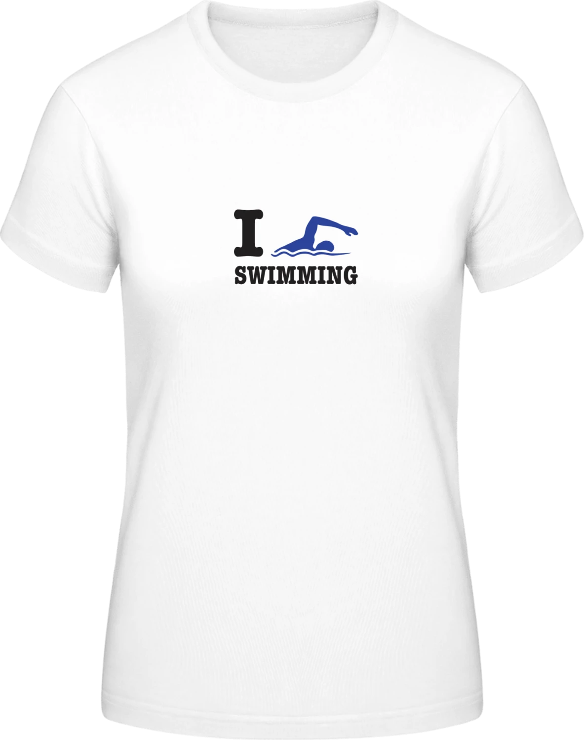 I Love Swimming - White #E190 women T-Shirt - Front