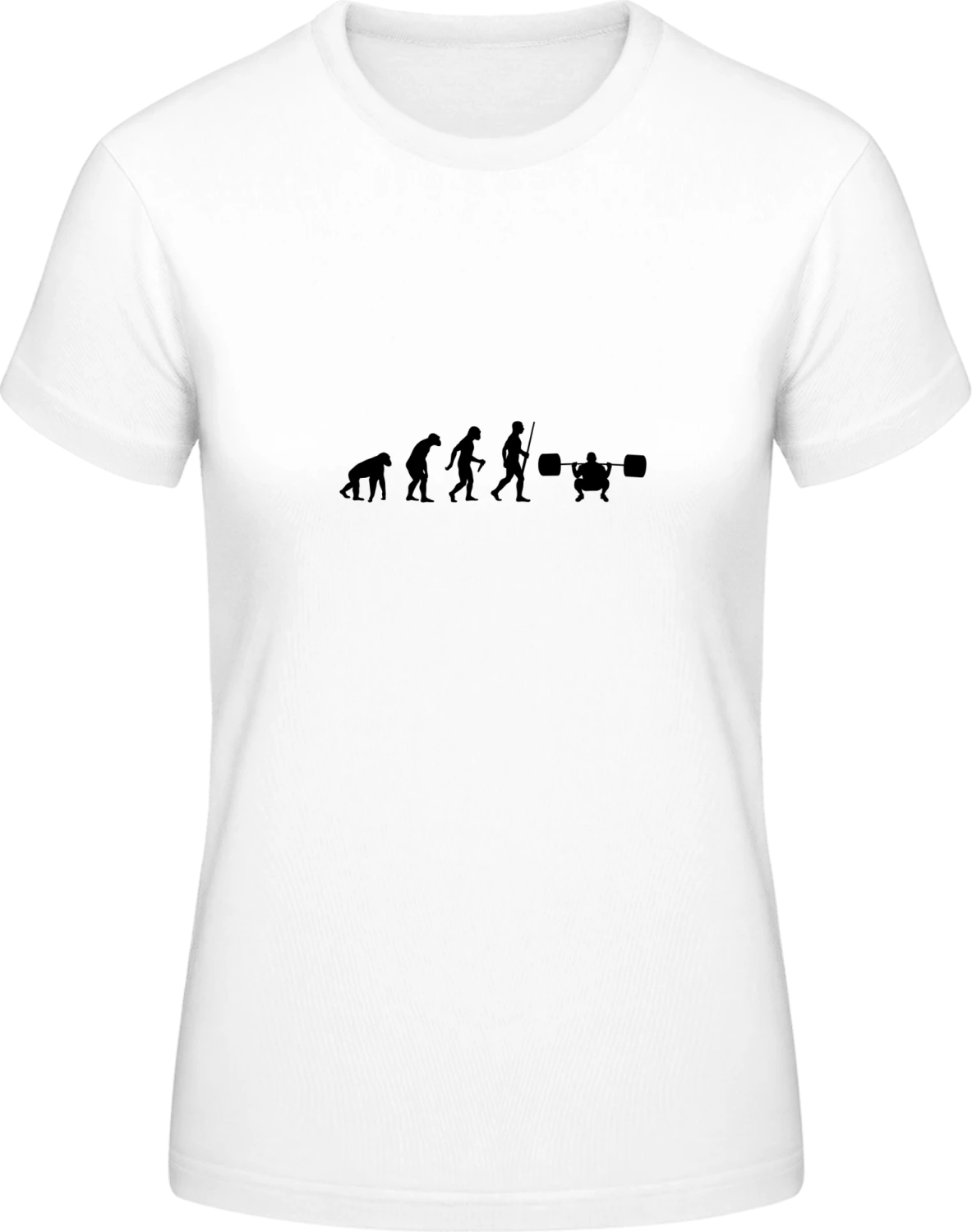 Weightlifter Evolution - White #E190 women T-Shirt - Front