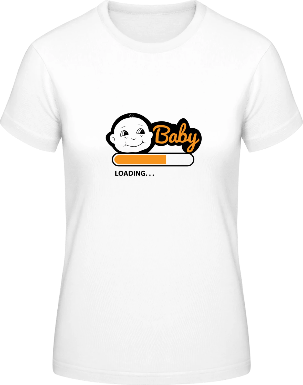 Baby loading Baby on Board - White #E190 women T-Shirt - Front