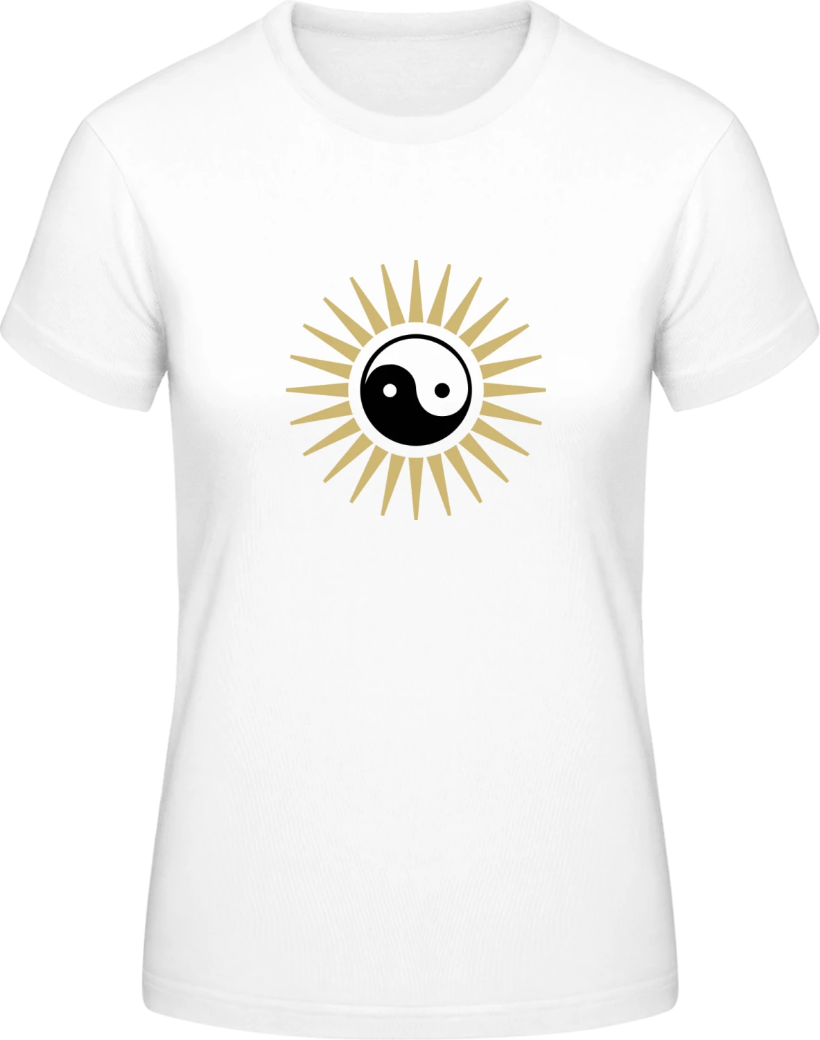 Yin and Yang Shining - White #E190 women T-Shirt - Front