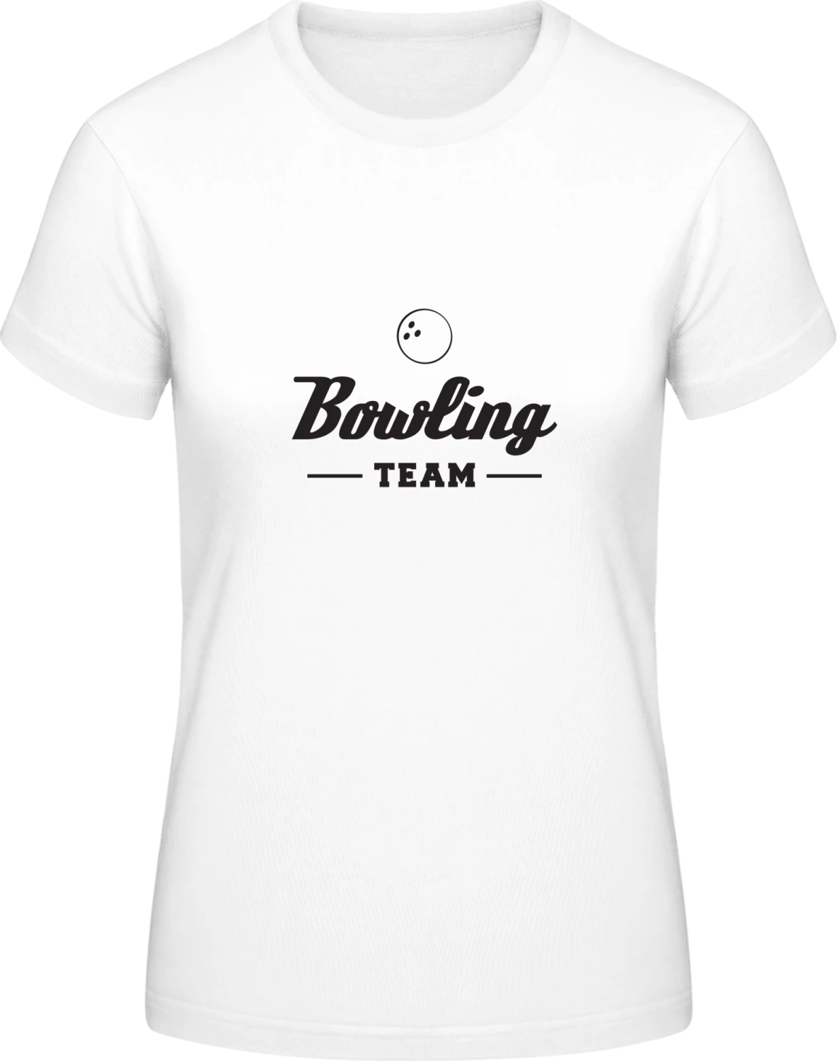 Bowling Team - White #E190 women T-Shirt - Front