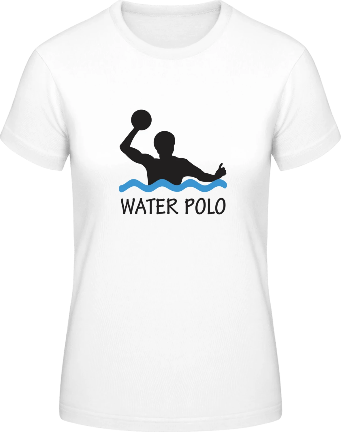 Water Polo Illustration - White #E190 women T-Shirt - Front