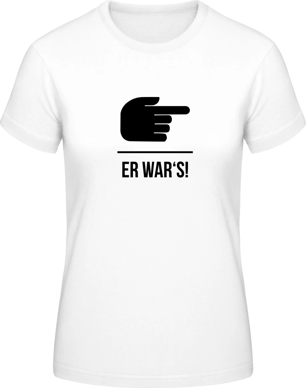 Er war´s - White #E190 women T-Shirt - Front