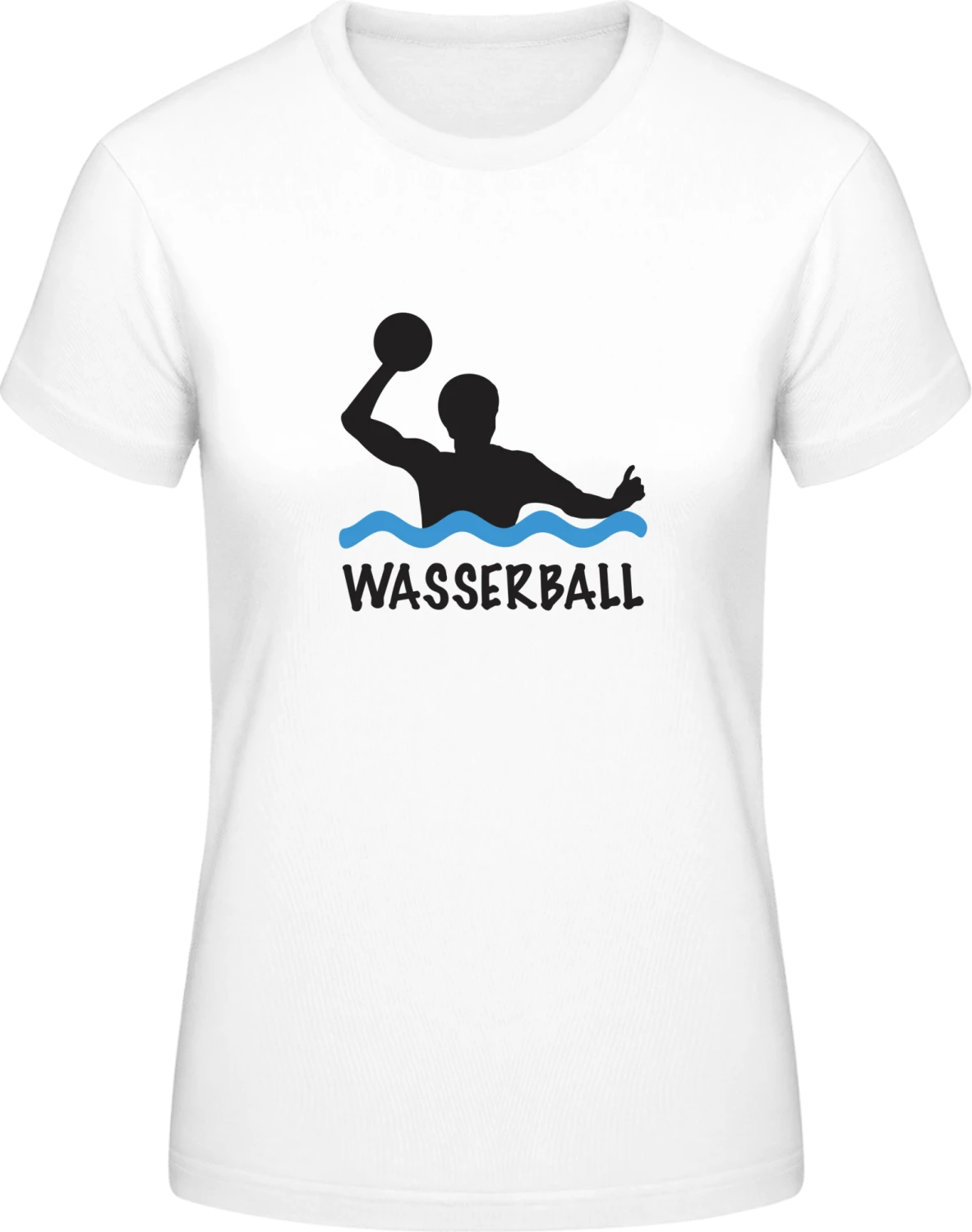 Wasserball Silhouette - White #E190 women T-Shirt - Front