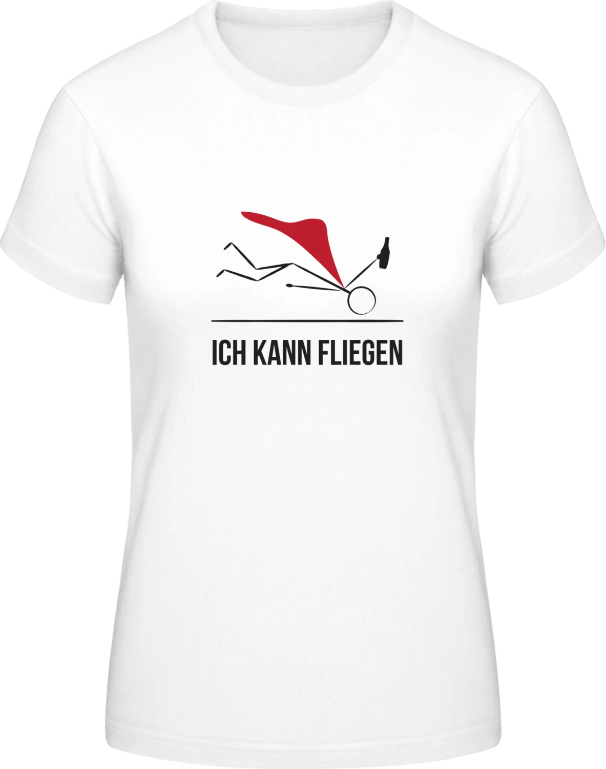 Ich kann fliegen - White #E190 women T-Shirt - Front