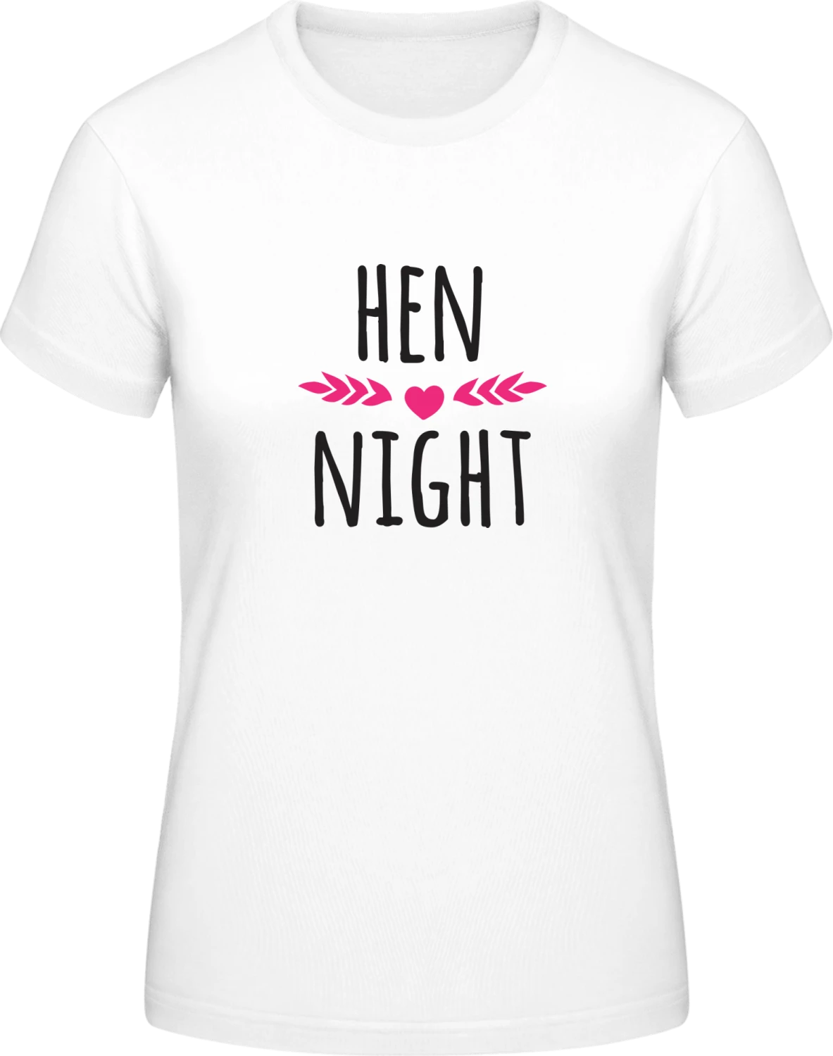 Hen Heart Night - White #E190 women T-Shirt - Front