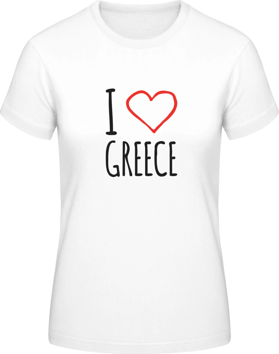 I Love greece - White #E190 women T-Shirt - Front