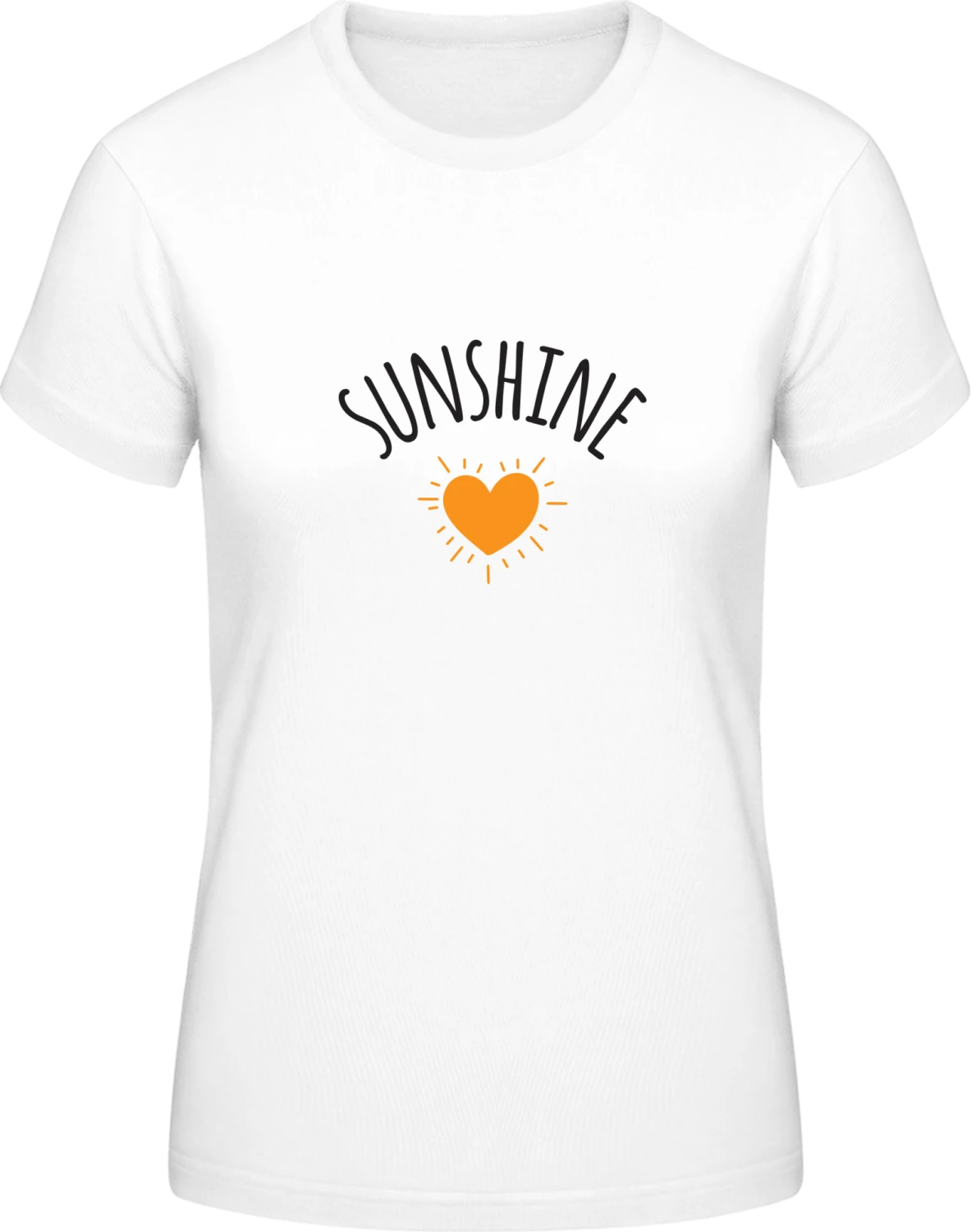 Sunshine Heart - White #E190 women T-Shirt - Front