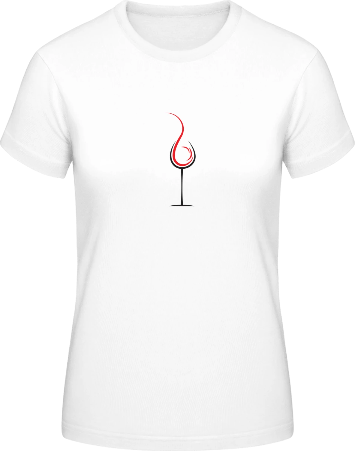 Glass Of Red Wine - White #E190 women T-Shirt - Front