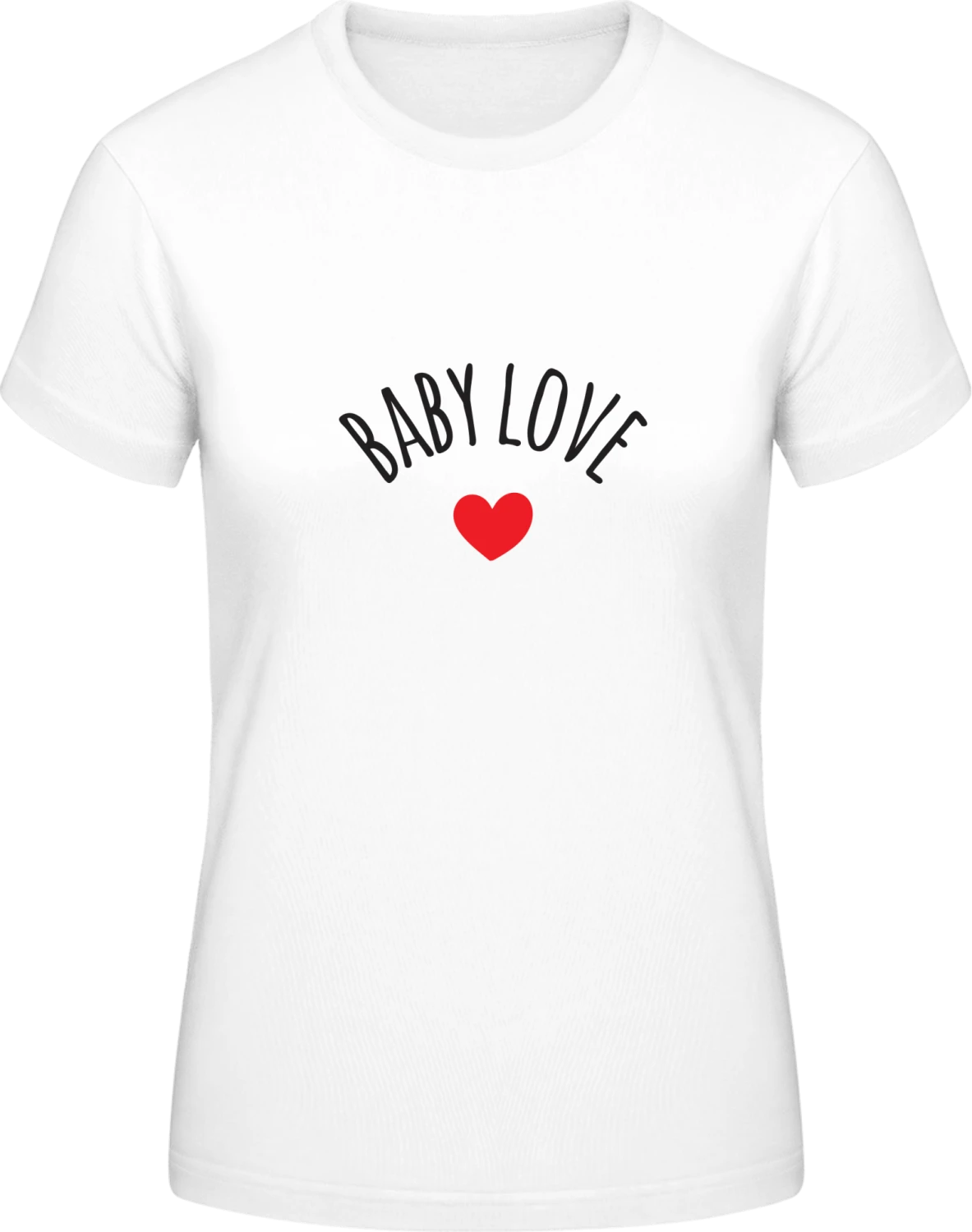 Baby Love Heart - White #E190 women T-Shirt - Front