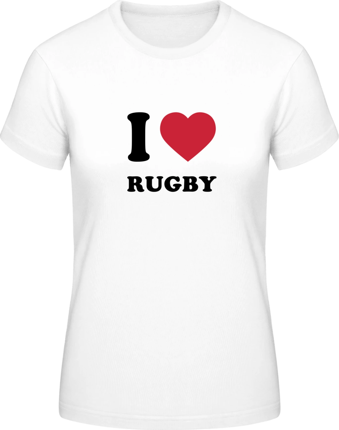 I Heart Rugby - White #E190 women T-Shirt - Front