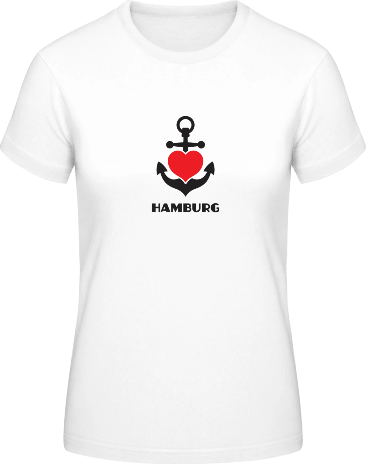 Hamburg Souvenier - White #E190 women T-Shirt - Front