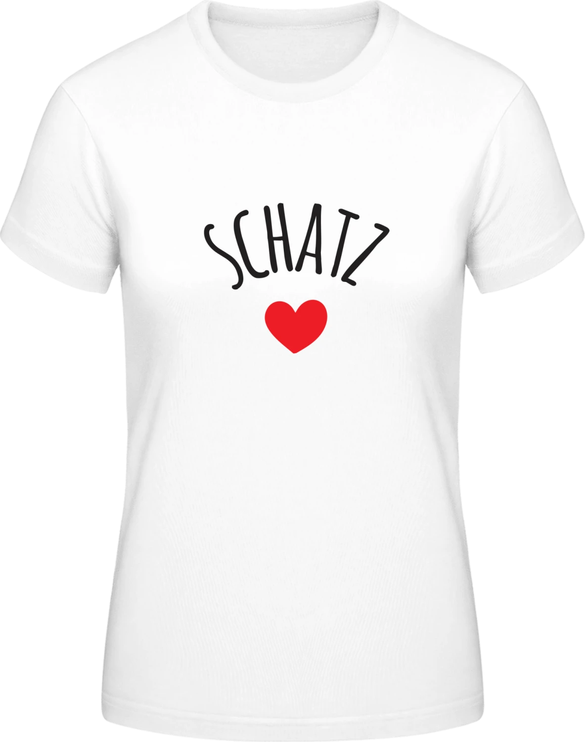 Schatz - White #E190 women T-Shirt - Front