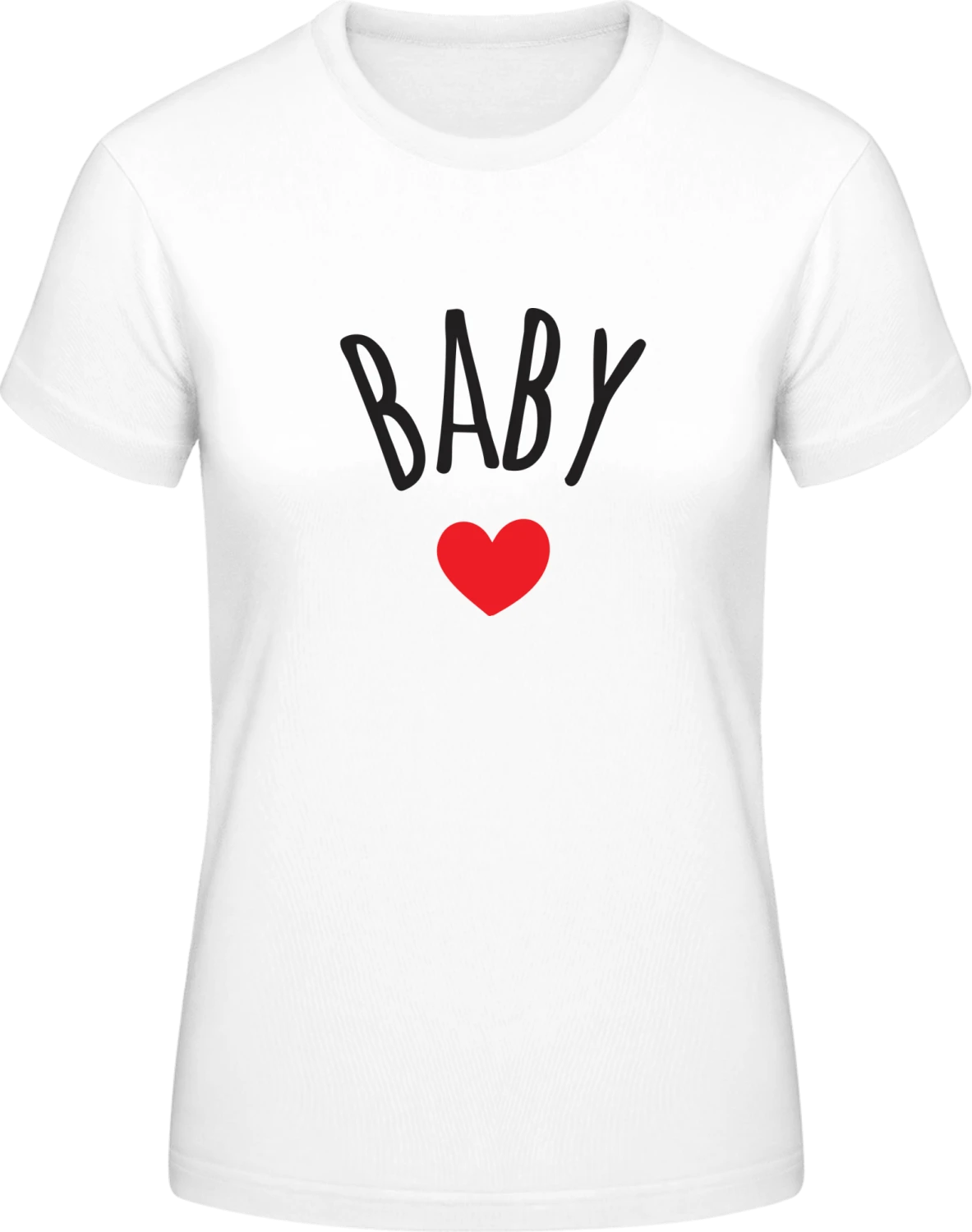 Baby - White #E190 women T-Shirt - Front