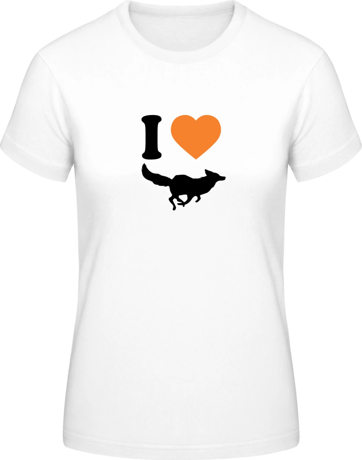 I Love Fox - White #E190 women T-Shirt - Front