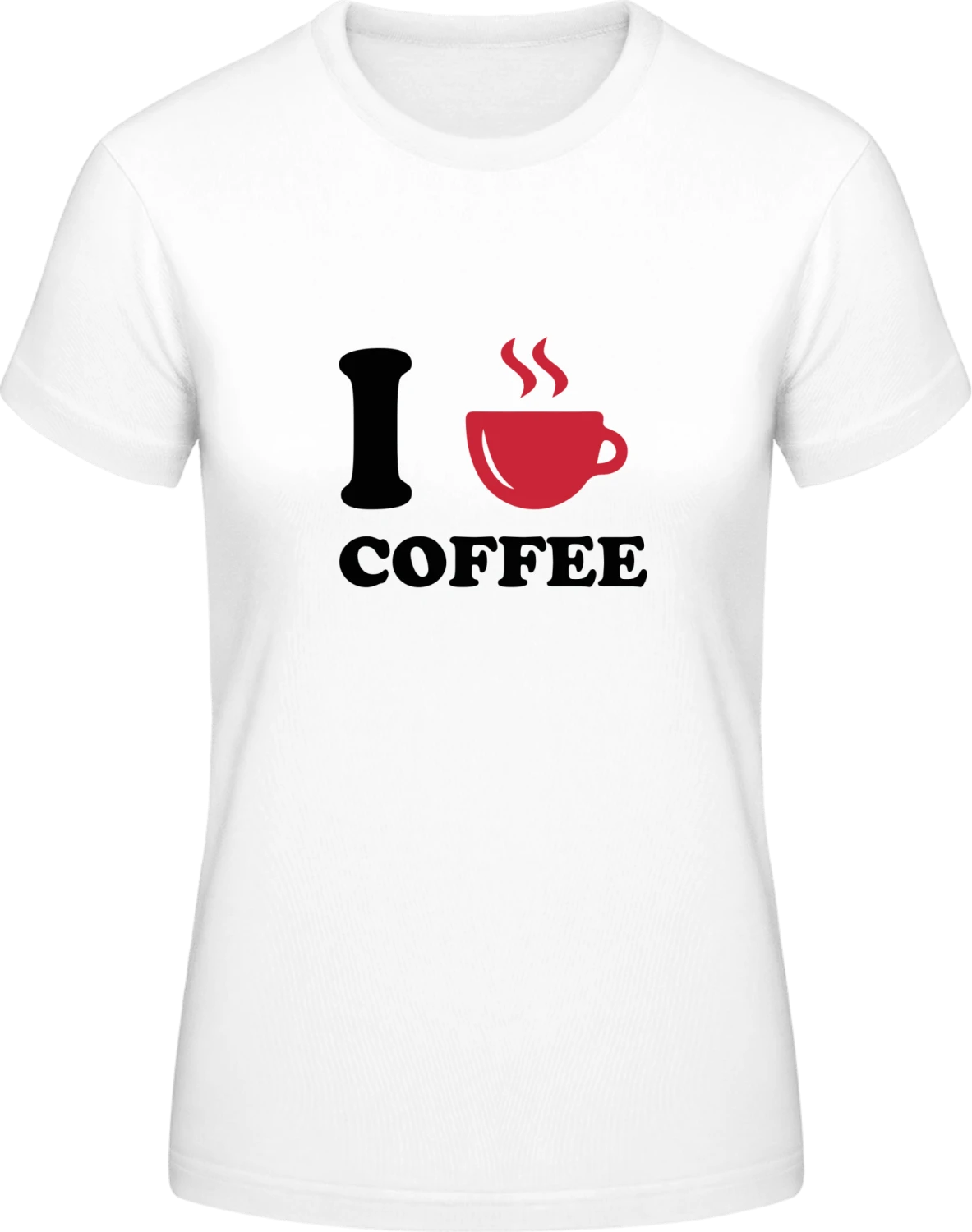 I Love Coffee - White #E190 women T-Shirt - Front