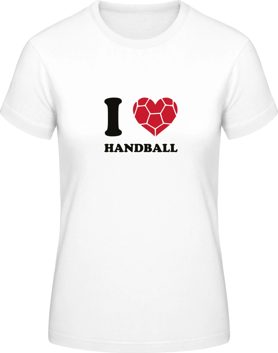 I Love Handball Heart - White #E190 women T-Shirt - Front