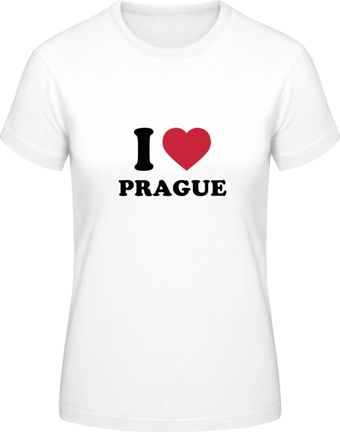 I Love Prague - White #E190 women T-Shirt - Front