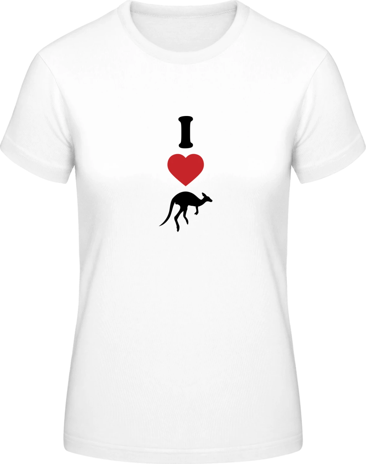 I Love Kangaroos - White #E190 women T-Shirt - Front