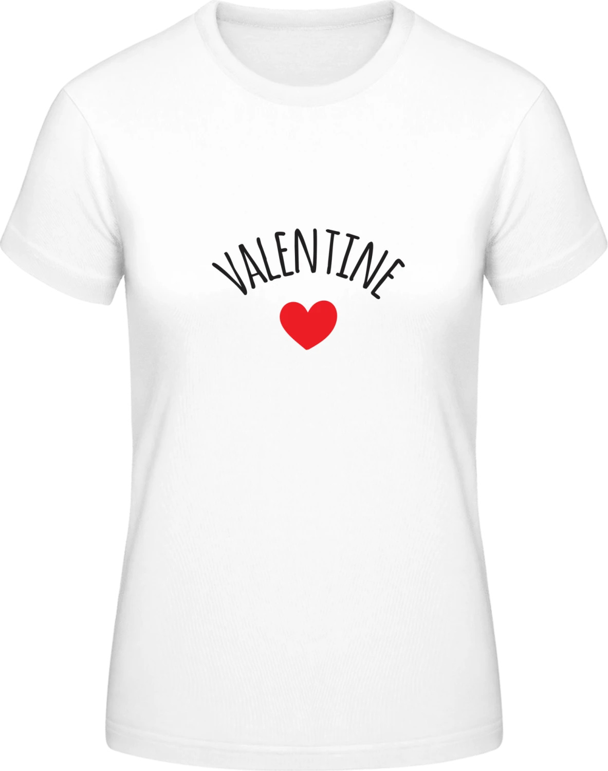 Valentine - White #E190 women T-Shirt - Front