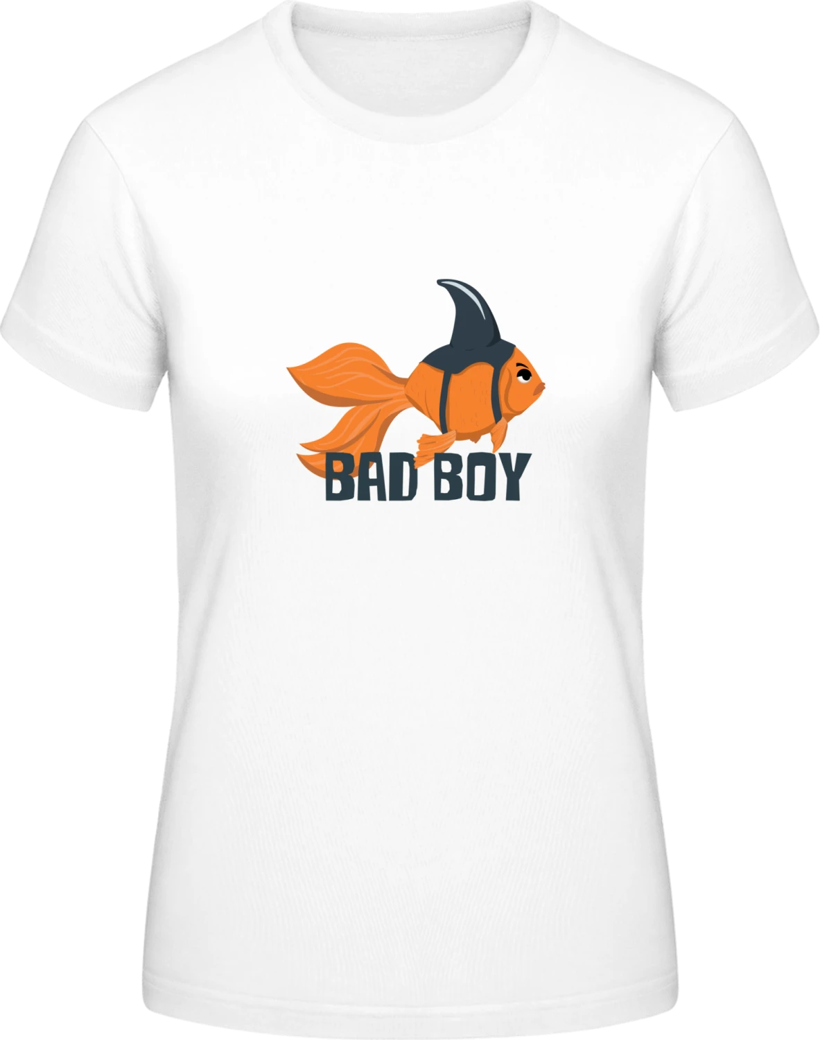 Bad Boy Goldfish - White #E190 women T-Shirt - Front