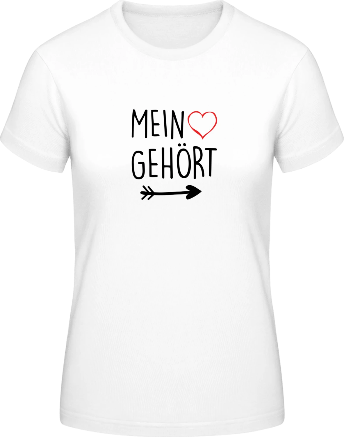 Mein Herz gehört ihm - White #E190 women T-Shirt - Front