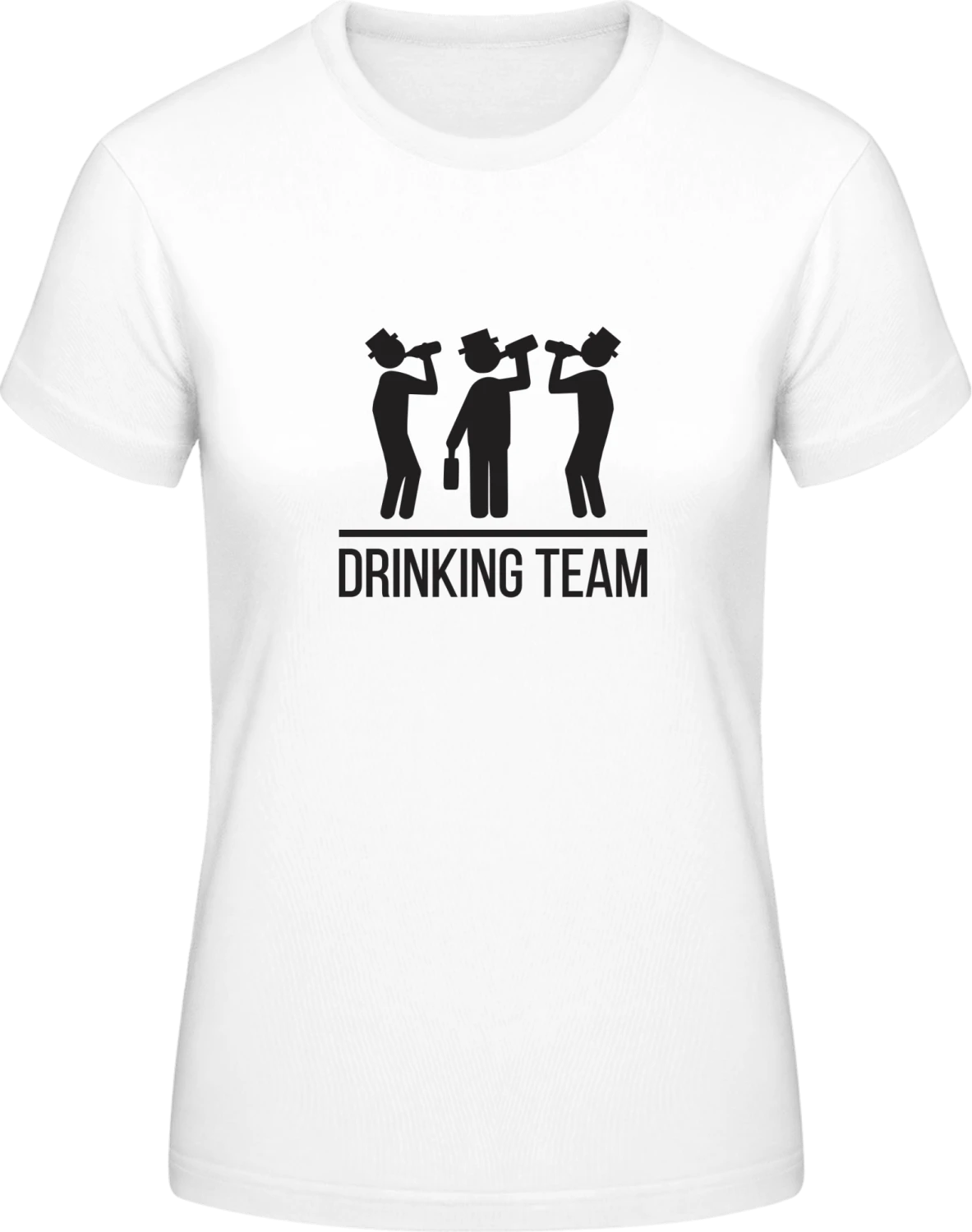 Drinking Team - White #E190 women T-Shirt - Front