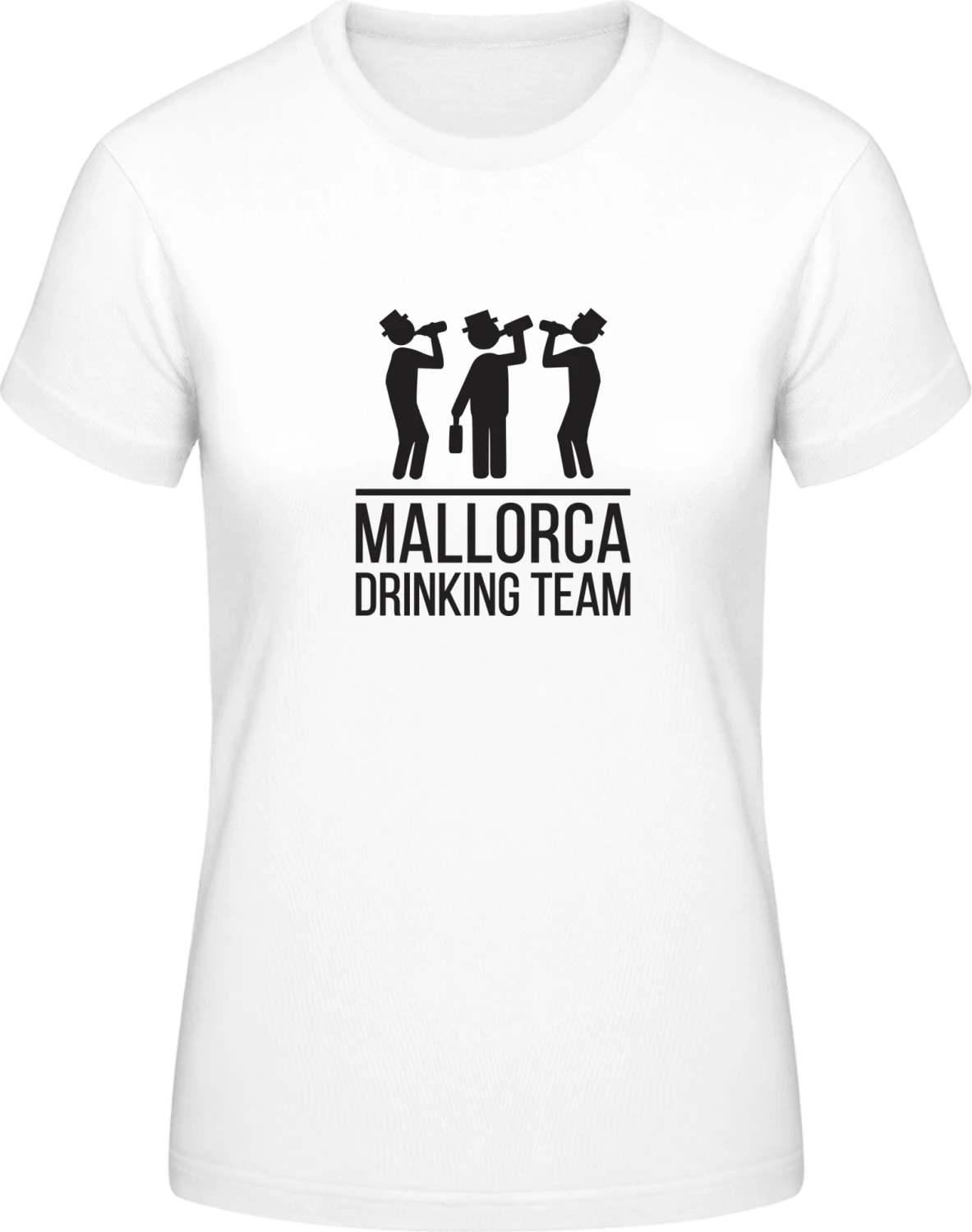 Mallorca Drinking Team - White #E190 women T-Shirt - Front